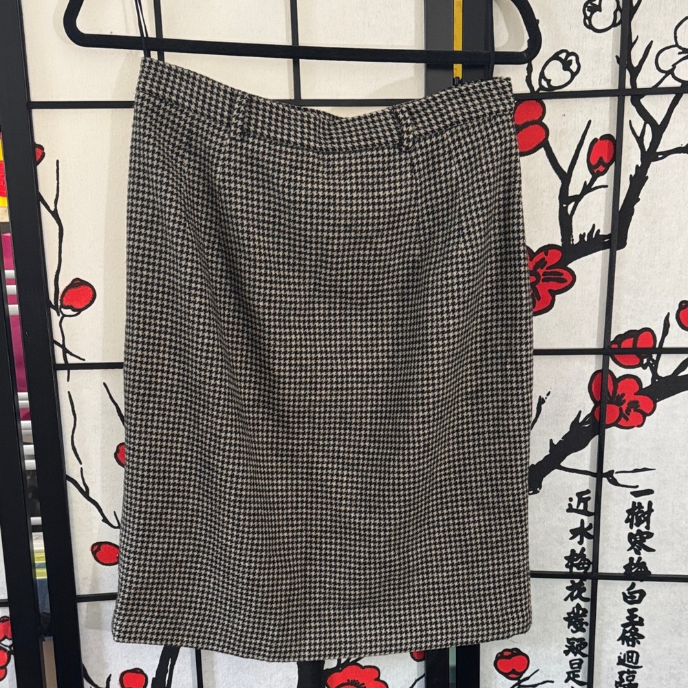 Ralph Lauren Collection Purple Label Houndstooth Pencil Skirt
